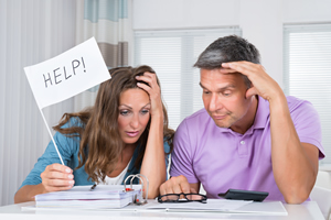 image of stressed couple